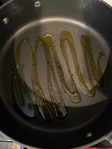Pan with olive oil