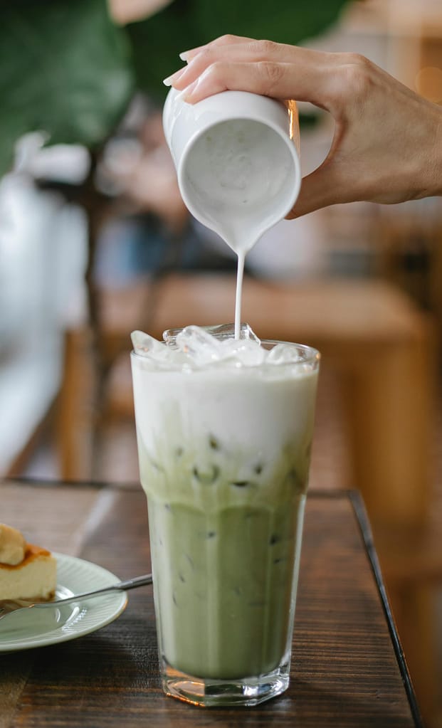 Iced matcha latte