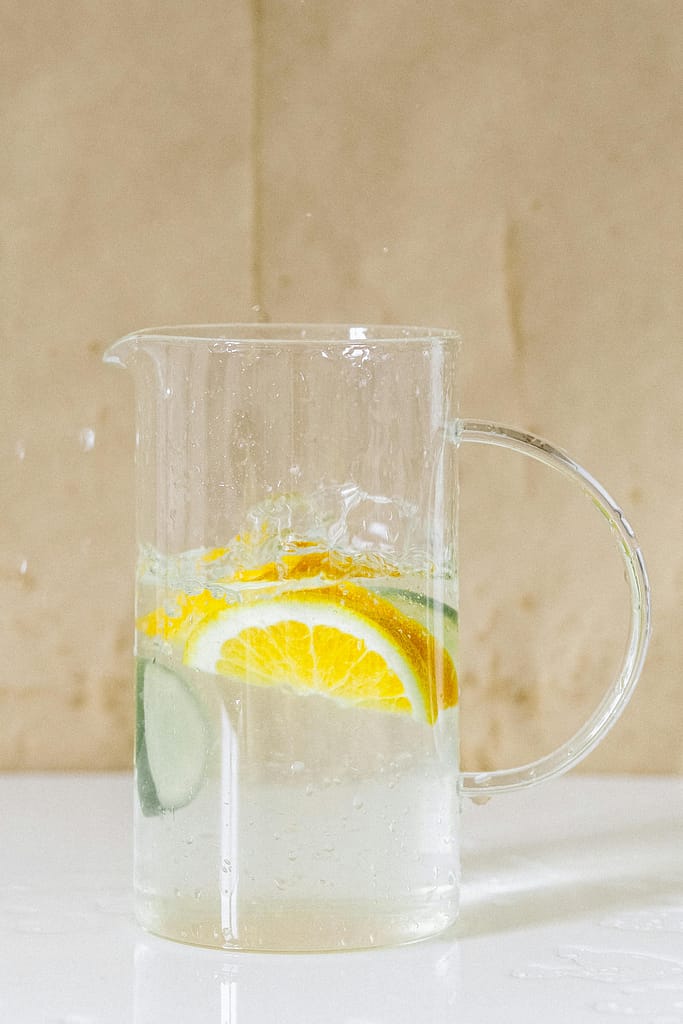 Lemon and cucumber water